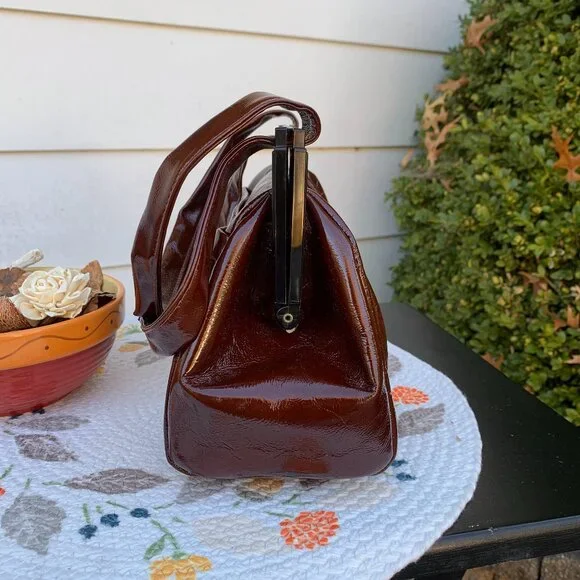 Vintage Ruth Saltz Leather Satchel Purse - Picture 2 of 12